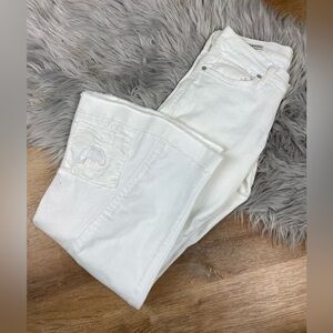 Lucky Brand Sienna Slim Boyfriend White Flare Jeans Size 25